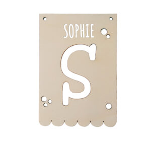 Decorative wooden pennant "Initials"