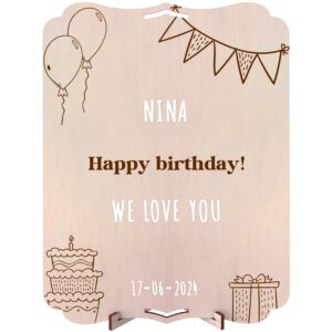 Personalized "Happy Birthday" greeting card