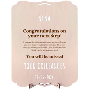 Personalized "Farewell" greeting card