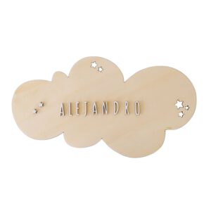 Children's decorative name plate "Cloud"